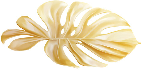 Monstera Plant with Split Leaves Isolated on Transparent Background