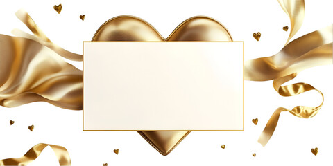 Mothers Day Heart Card Isolated on Transparent Background