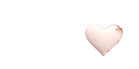 Mothers Day Heart Card Isolated on Transparent Background