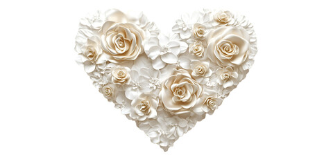 Mothers Day Heart Card Isolated on Transparent Background