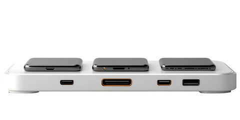 Multi Device Charging Dock Isolated on Transparent Background