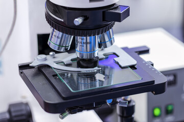 Laboratory Microscope. Scientific and healthcare research background. A microscope is an instrument used to see too small objects