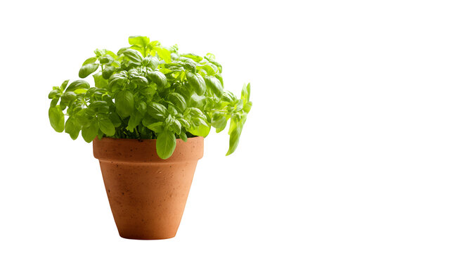 fresh herbs in a pot