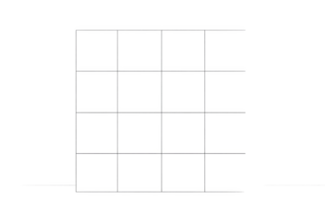 Simple tile grid with grout in neutral tones on gray transparent background viewed from top