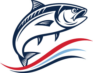 Fish Icon Logo Vector Illustration – Minimalist Seafood Symbol, Marine Animal Design, Fishing Badge, Ocean Creature Graphic, Simple Modern Silhouette for Branding and Identity

