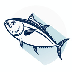 Fish Icon Logo Vector Illustration – Minimalist Seafood Symbol, Marine Animal Design, Fishing Badge, Ocean Creature Graphic, Simple Modern Silhouette for Branding and Identity

