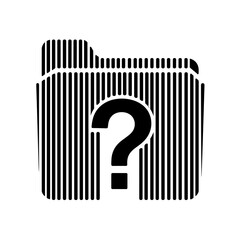 Abstract file folder with question mark, concept of inquiry and issue tracking