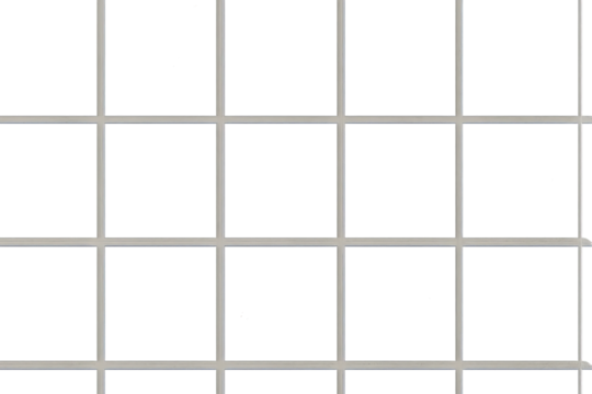 Thin white grout grid on transparent background forming minimal tile layout