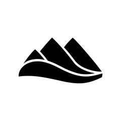 Desert Dunes Icon Vector Flat and Clean Look