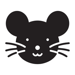 Minimalist Mouse Head Vector Icon