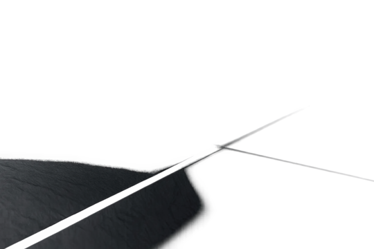 Dark leather texture with single diagonal grout line on transparent background