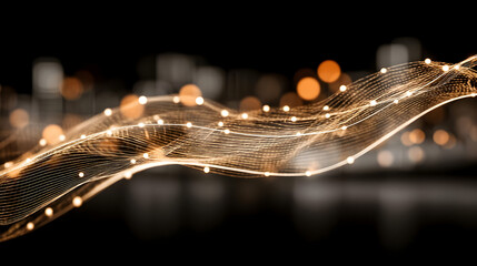 intelligence displayed through erratic lines, symbols, and radiant tech overlays