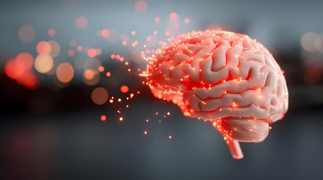 design illustrated with energetic light patterns and scattered symbols of logic