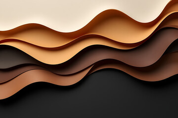 Abstract wavy layers of skin tone colors