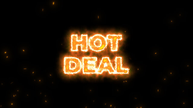 Striking “Hot Deal” text in bold style with fiery or dynamic elements, perfect for promoting limited-time offers and high-impact sales