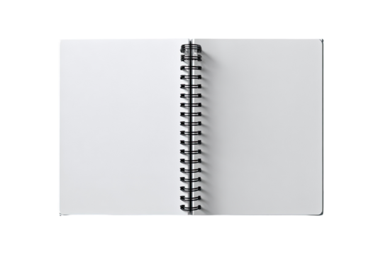 Open spiral-bound notebook with blank pages (1)