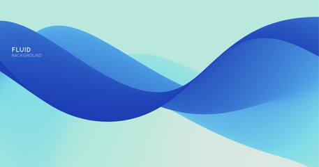 Blue abstract ocean seascape. Sea surface. Realistic landscape with waves. Nature background. Cover design template. 3d vector illustration for banner, flyer, poster or brochure.