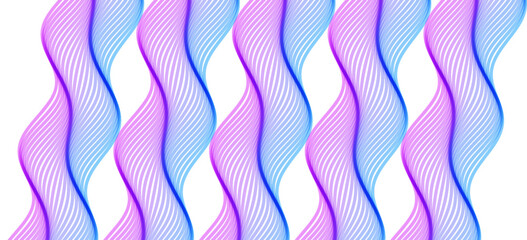 Abstract wavy background made of many overlapping stripes and with dynamic effect. Modern screen design for mobile app and website. 3D vector illustration for brochure, banner, flyer or presentation.