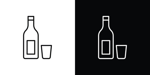Vodka icon. editable stroke web icons