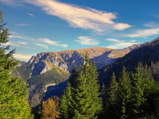 panorama of the mountain peaks