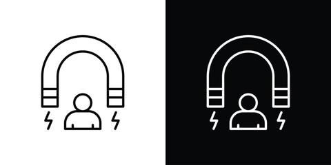 User engagement icon. editable stroke web icons