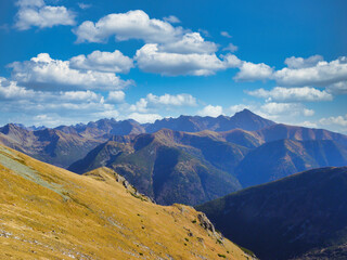 panorama of the mountain peaks