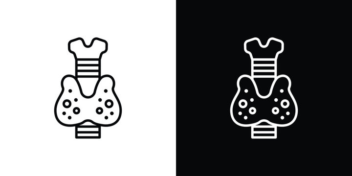 Thyroid icon. editable stroke web icons