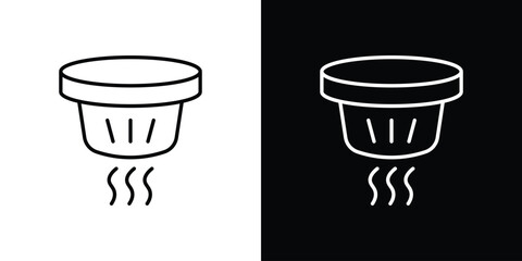 Smoke detector icon. editable stroke web icons