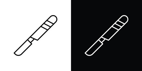 Scalpel icon. editable stroke web icons
