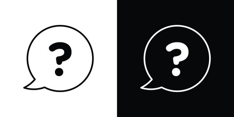 Question icon. editable stroke web icons