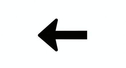 Black pointing arrow on a white background. Arrow has a simple, modern design with a thick rectangular shaft and a triangular head. It symbolizes direction, movement png