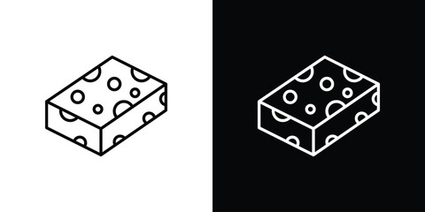 Halva icon. editable stroke web icons