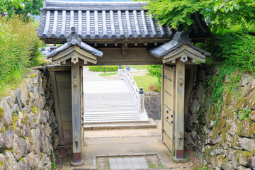 出石城　登城門　登城橋　城下町　時計台　兵庫県豊岡市出石町