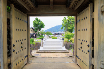 出石城　登城門　登城橋　城下町　時計台　兵庫県豊岡市出石町