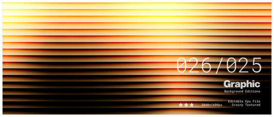 Golden Warm Stripes – Grainy Gradient Background with Vintage Glow