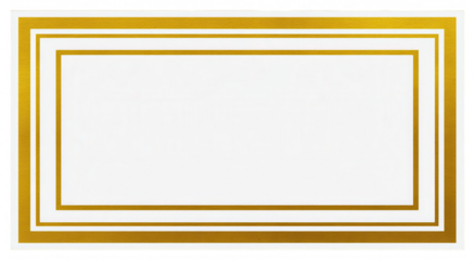 Gold-framed white rectangular blank space
