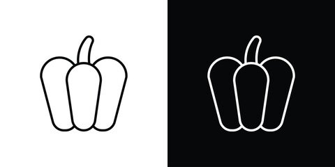 Capsicum icon. editable stroke web icons