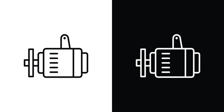 Car alternator icon. editable stroke web icons