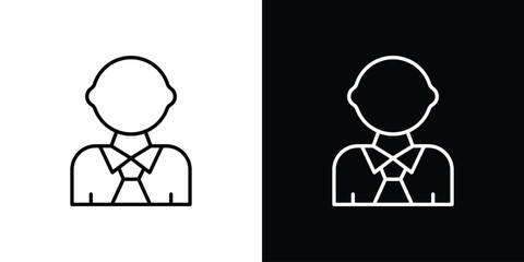 Businessman icon. editable stroke web icons