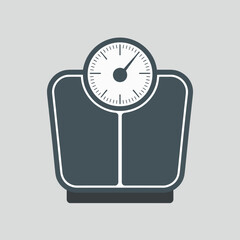 Classic analog bathroom scale icon for health and weight management