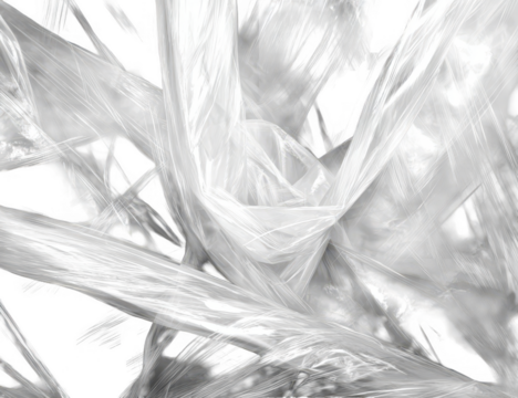 Abstract tangled plastic