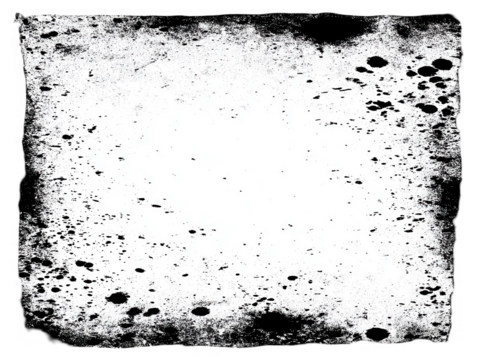 Grunge textured, framed, white, black, spots