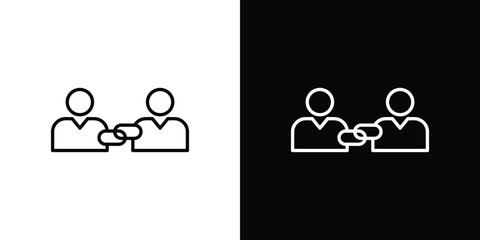 Affiliate link icon. editable stroke web icons