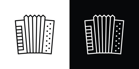 Accordion icon. editable stroke web icons