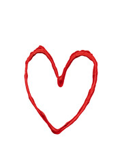 Valentine's Day heart stamp isolated on white background.