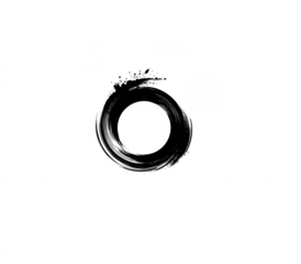 Dark, swirling, abstract circle on black background