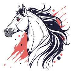 horse head vector