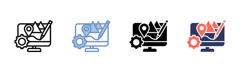 Content Management icon sheet multiple style collection