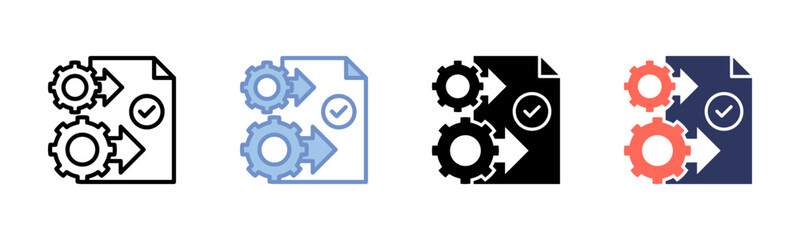 Versioning icon sheet multiple style collection