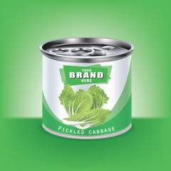 Design of canned pickled cabbage packaging